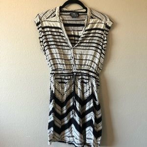 Angie black and white patterned dress